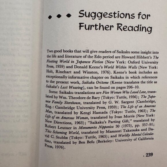 Some Final Words Of Advice Saikaku Ihara Peter Nosco HC 1980 Japan English Ed. - Picture 13 of 16